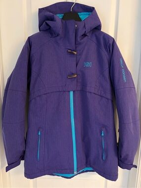 Helly Hansen Purple Ski Jacket with Bright Blue Trim